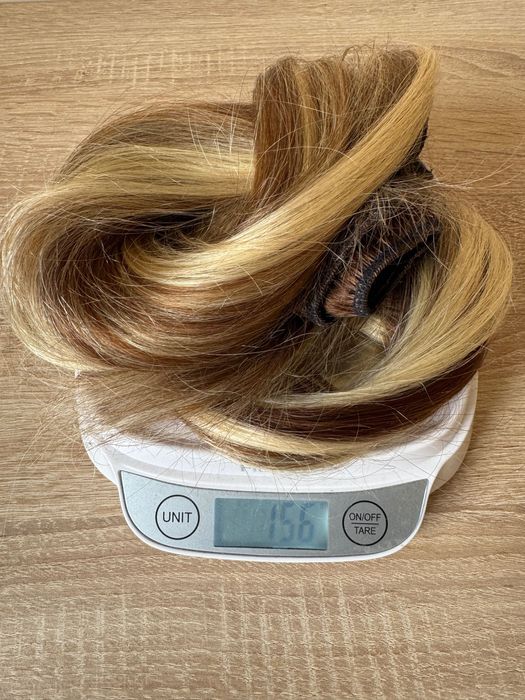 100% естествена индийска коса, 50 см, 156грам