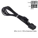 Set 2 Extensii Cablu PSU - placa video prelungitor PCIe 6+2 Pin