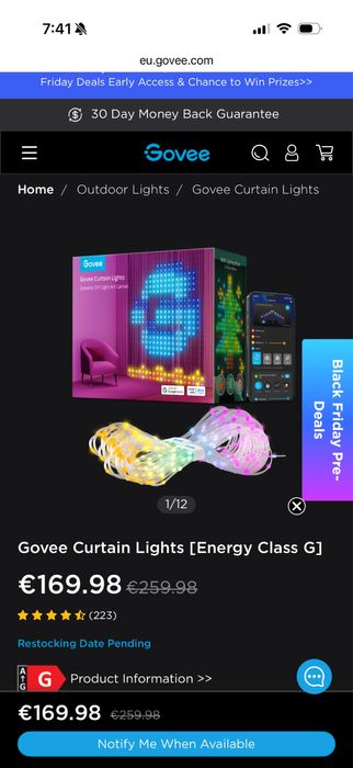 светлинно шоу с Govee RGBIC 2броя завеси Govee Curtain Lights