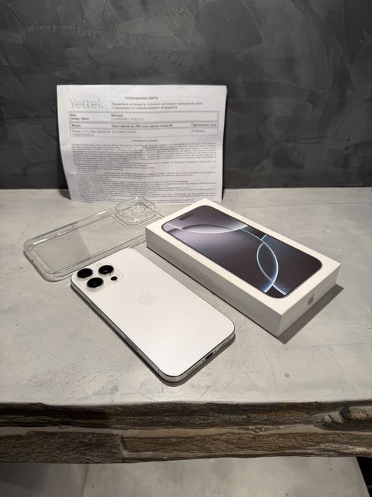 100%! КАТО ЧИСТО НОВ Iphone 16 Pro Max + гаранция