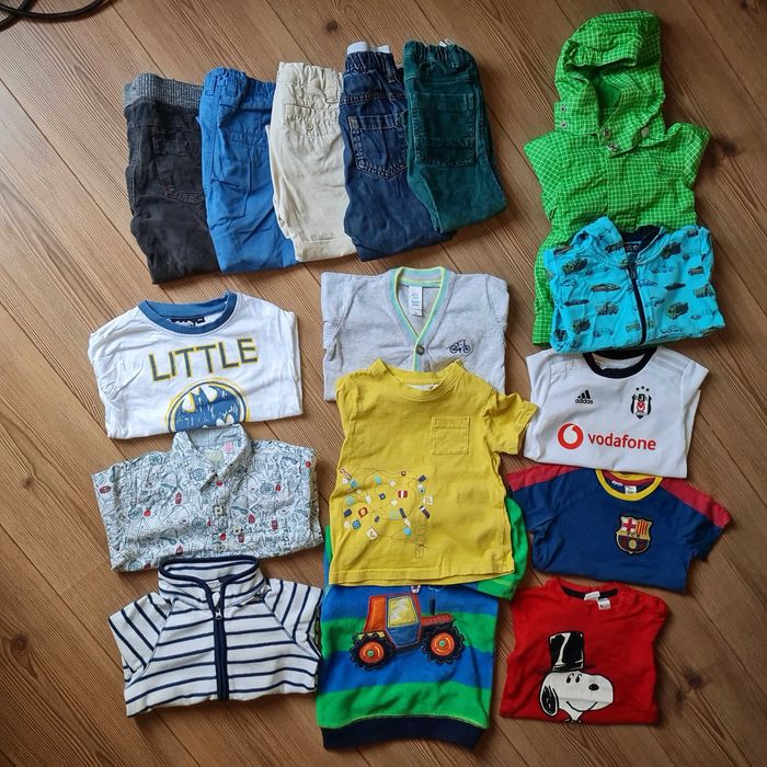 Lot haine baieti toaman marime 80 86 pt 1 an 1an jum 16 bucati