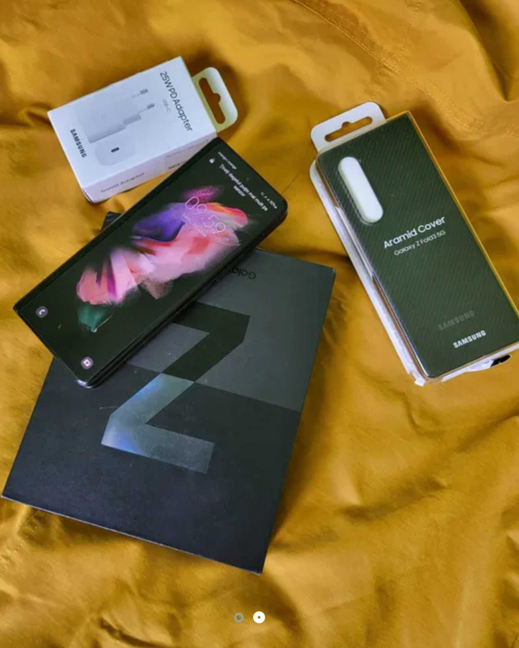 Samsung Z fold3 Black dualsim 256gb SIGILAT / husa originala cadou