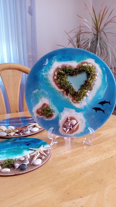 Картина море из эпоксидной смолы