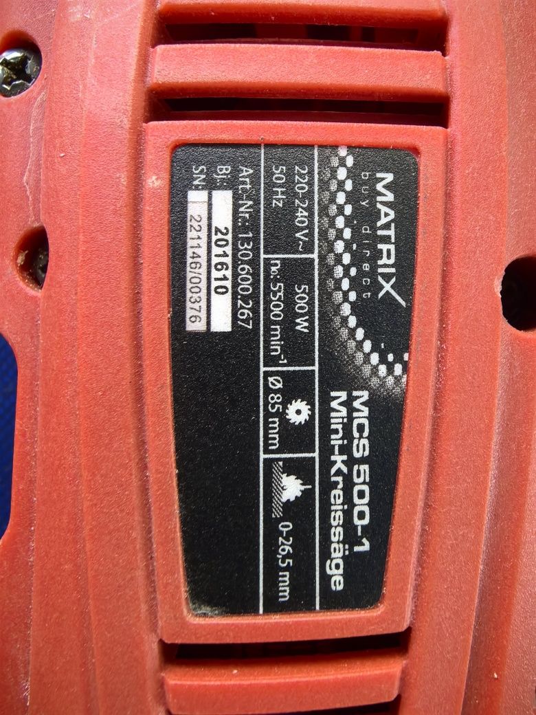 MATRIX MCS 500-1 Мини циркуляр трион.