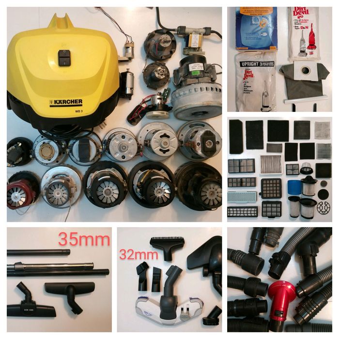 Accesorii+piese aspirator:motor,furtun,perie,placa electronica,etc.