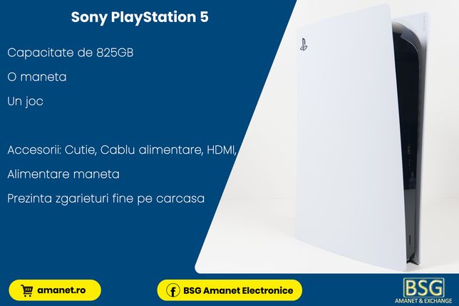Consola Sony PlayStation 5 Blu-Ray 825GB - BSG Amanet & Exchange