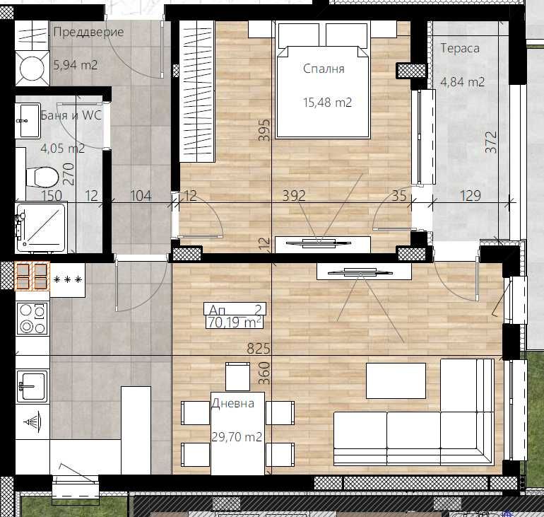 Продава се Двустаен апартамент в Пловдив, Остромила - 109 кв.м за 921 €/кв.м - Снимка #1