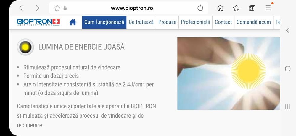 Aparat bioptron compact 3
