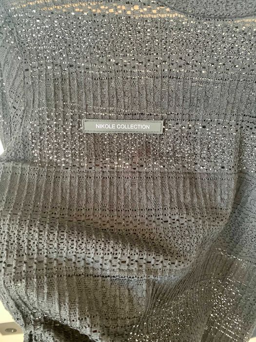 Черна дантелена блуза NIKOLE COLLECTION