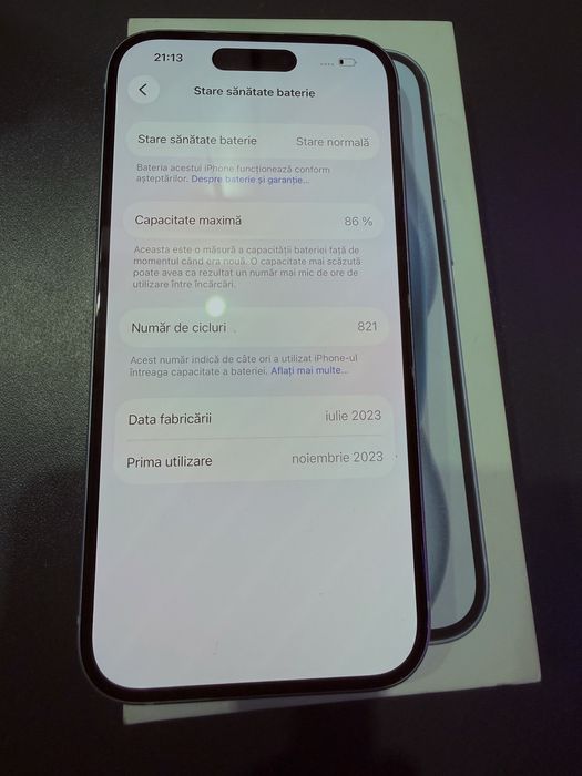 Iphone 15, 128 gb IMPECABIL