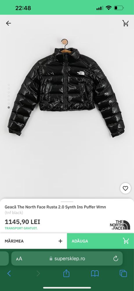 The North Face Geaca XS Negru