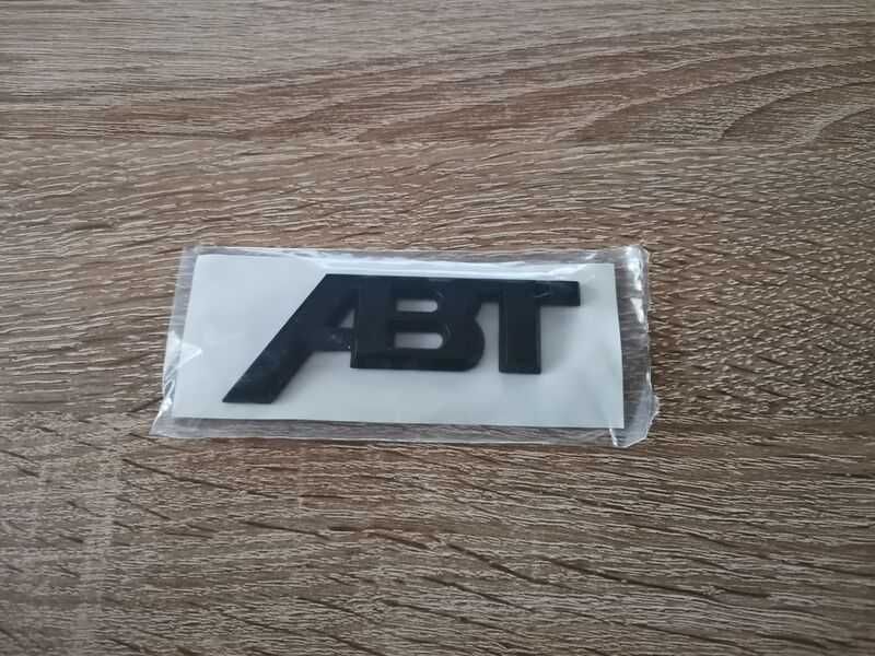 Емблема надпис ABT черен за багажник Audi Ауди Vw Volkswagen