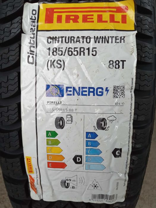 2 Нови зимни гуми 185/65R15 Pirelli Cinturato Winter (KS) 88T