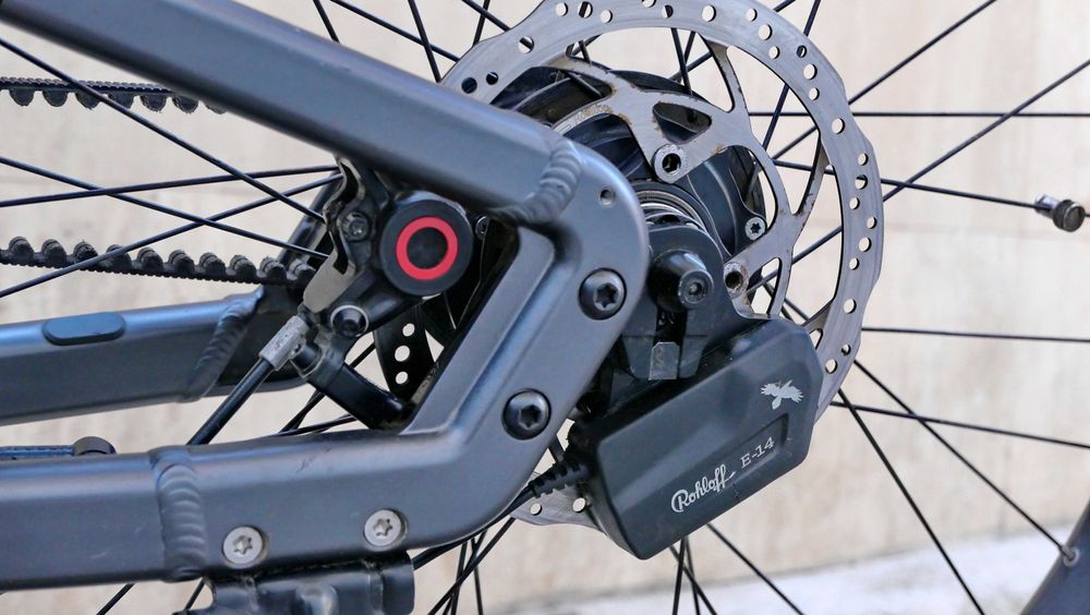 Riese & Muller Delite GT Rohloff Е14, 27.5, ремък, FOX, Bosch CX 45км