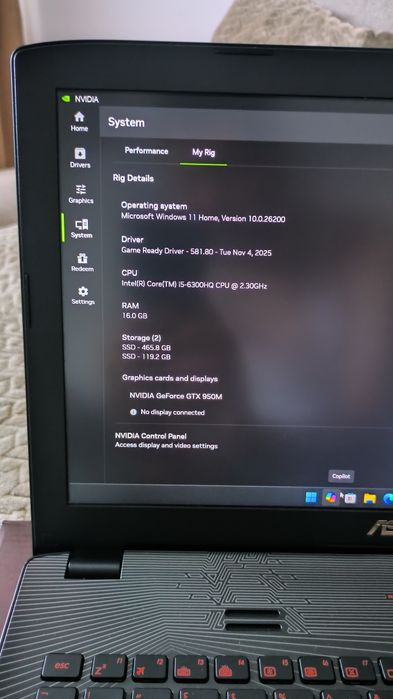 Laptop ASUS ROG gaming