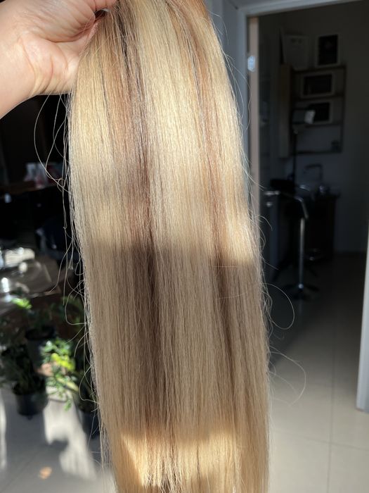 100% Естествена коса без примеси- високо качество. 150 гр. 55 см.