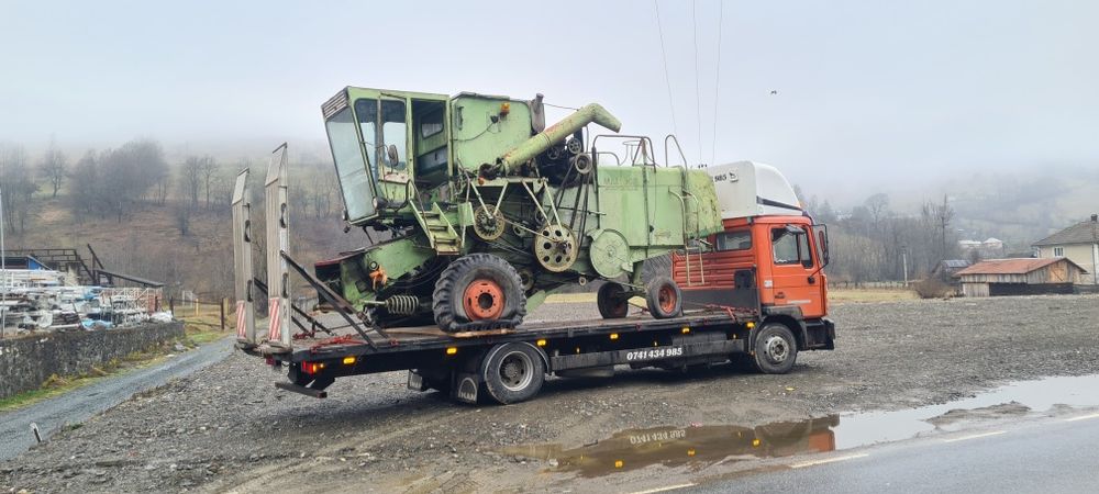 Tractari auto platforma transport utilaje trailer slep recovery