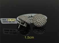 Bijuteria Royal CB : Cercei aur alb 18K 8,83 grame