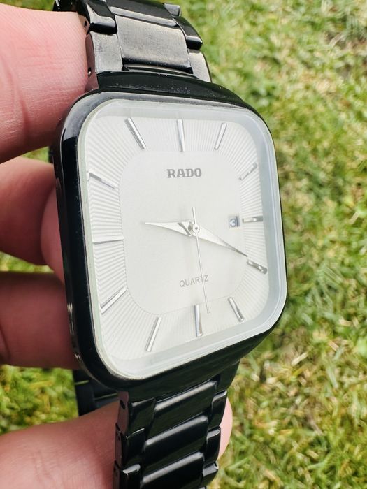 Rado True Square watch featuring a white dial