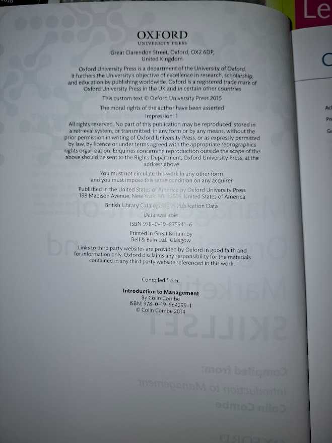 Management of organisations and marketing