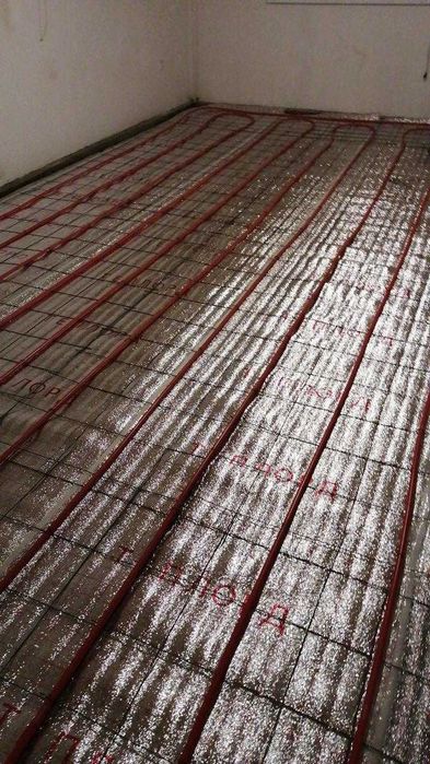 Монтаж системы отопления, система теплый пол, горелки отопления