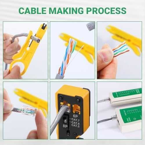 Нов Ethernet кримпващ инструмент с тестер кабели и аксесоари за ремонт