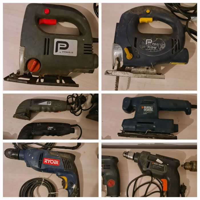 Unelte electrice cu fir: soricel, Șlefuitor, bormasina