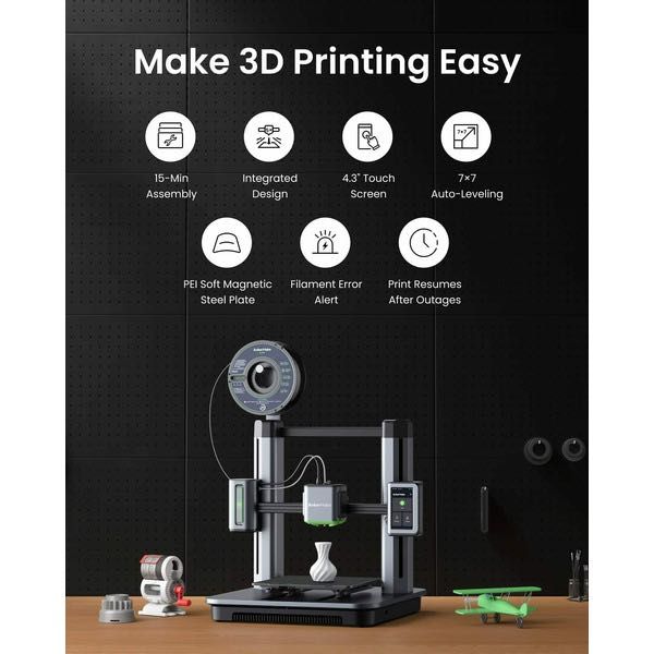 Imprimanta 3D AnkerMake M5, cu filament, ultra-rapida, Auto-Leveling