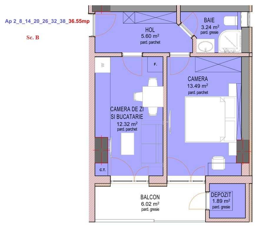 Apartmanet 2 camere studio Doamna Stanca