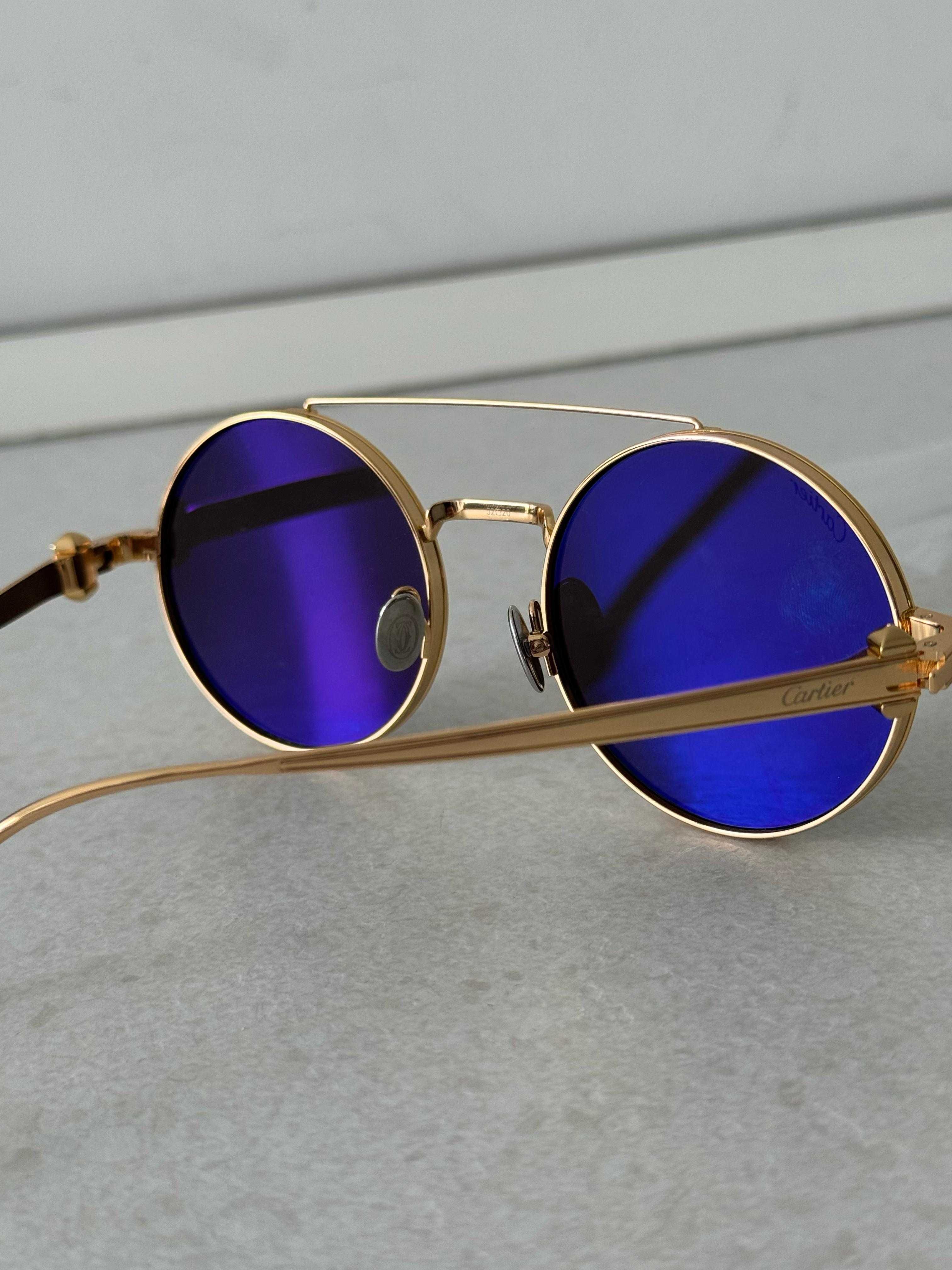 Ochelari de soare Cartier Round Frame CT0279S 001 TITANIUM