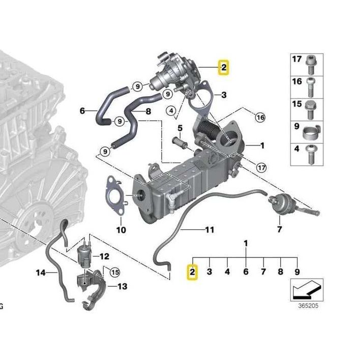 Supapa egr originala BMW B47 / B57