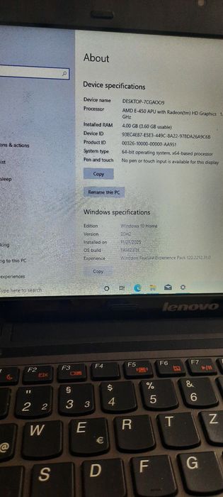 Laptop Lenovo ideapad S205