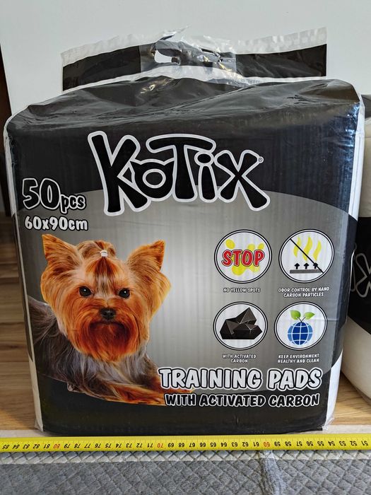 Set 50 covorase absorbante pentru caini, cu carbon, 60x90 cm, Kotix