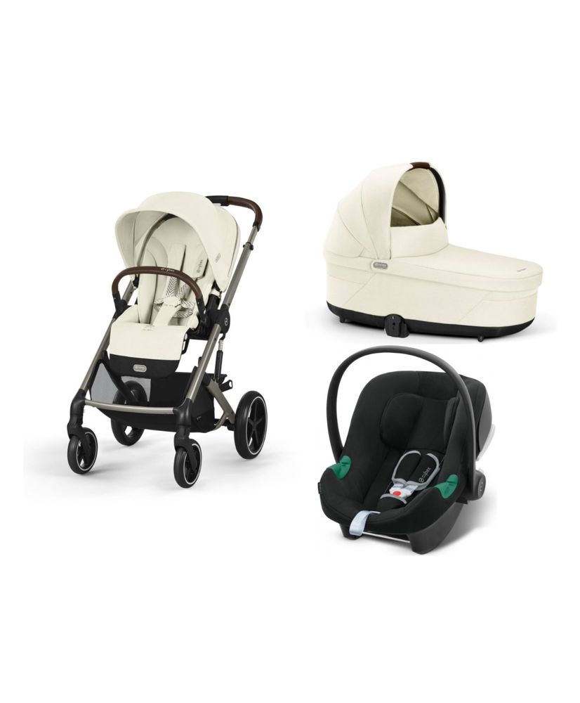 Коляска Cybex Balios S Lux 2в1 универсальная  молочного цвета