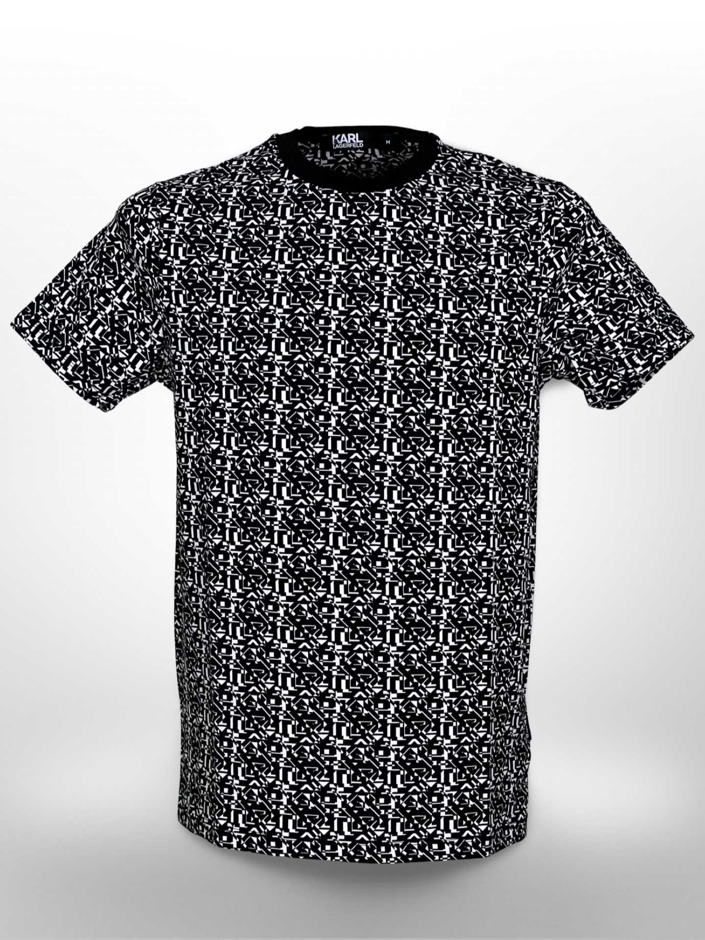 Karl Lagerfeld Есен 2023 Оригинална тениска Черно-Бял Цвят - размер М