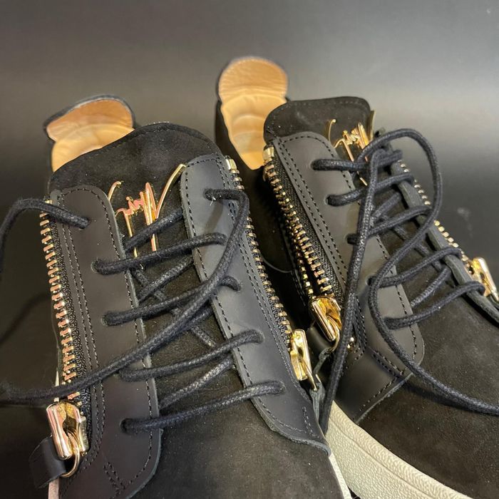 Pantofi tenisi Sneakers Giuseppe Zanotti piele negru  1/1 marime 37-38