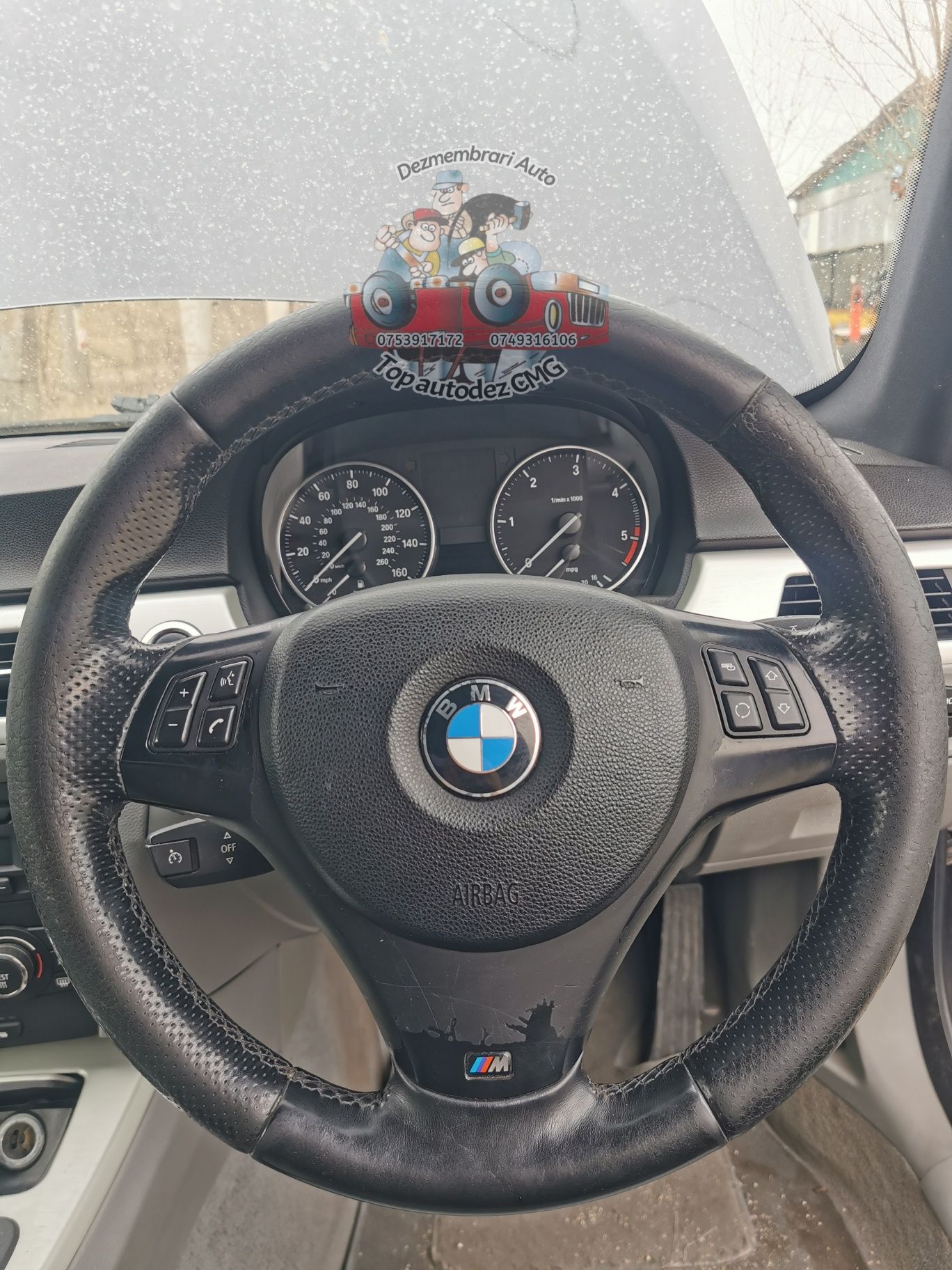 Volan M Bmw seria 3 E90 E91 E92 E93 volan sport cu airbag dezmembrez