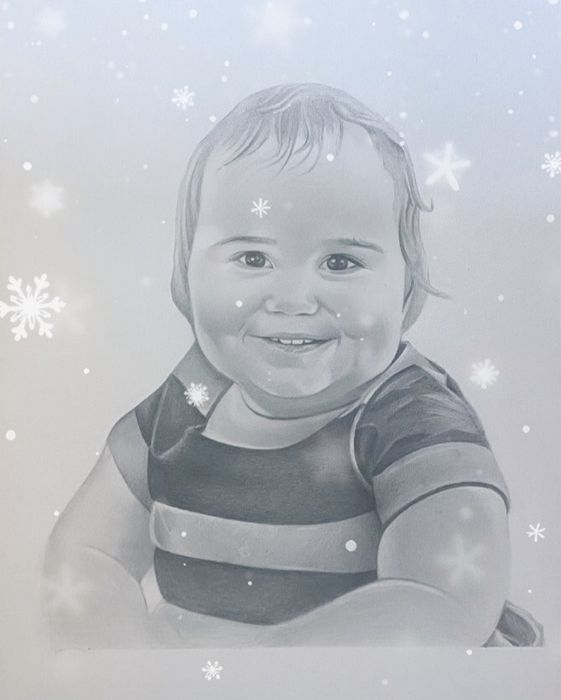 Portrete în creion personalizate Cadou Crăciun Secret Santa