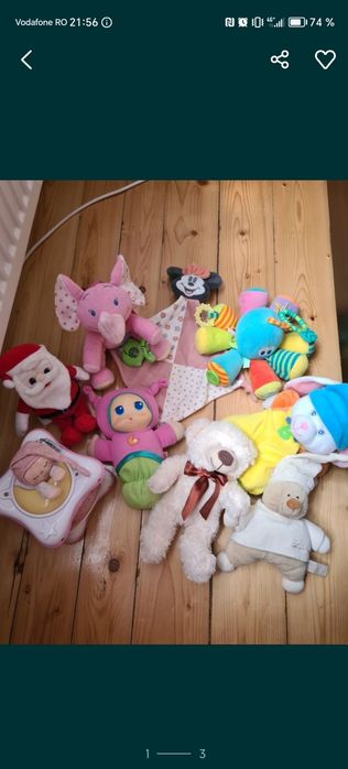 Jucării bebeluși , lampa Chicco , păpușă muzicala