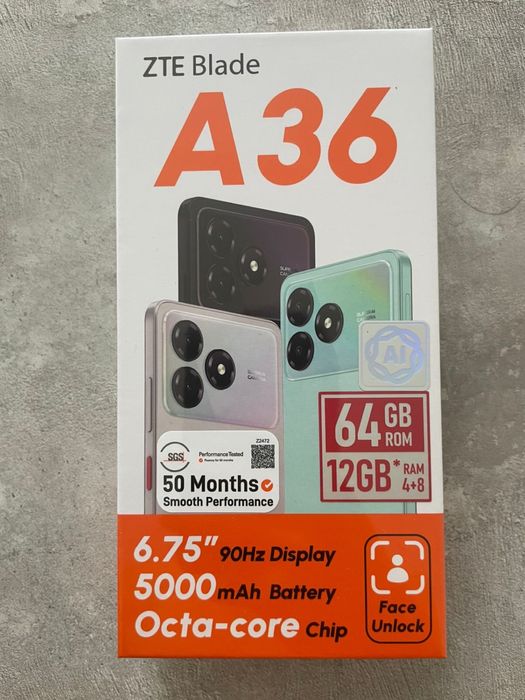 Продам телефон ZTE blade A36 новый