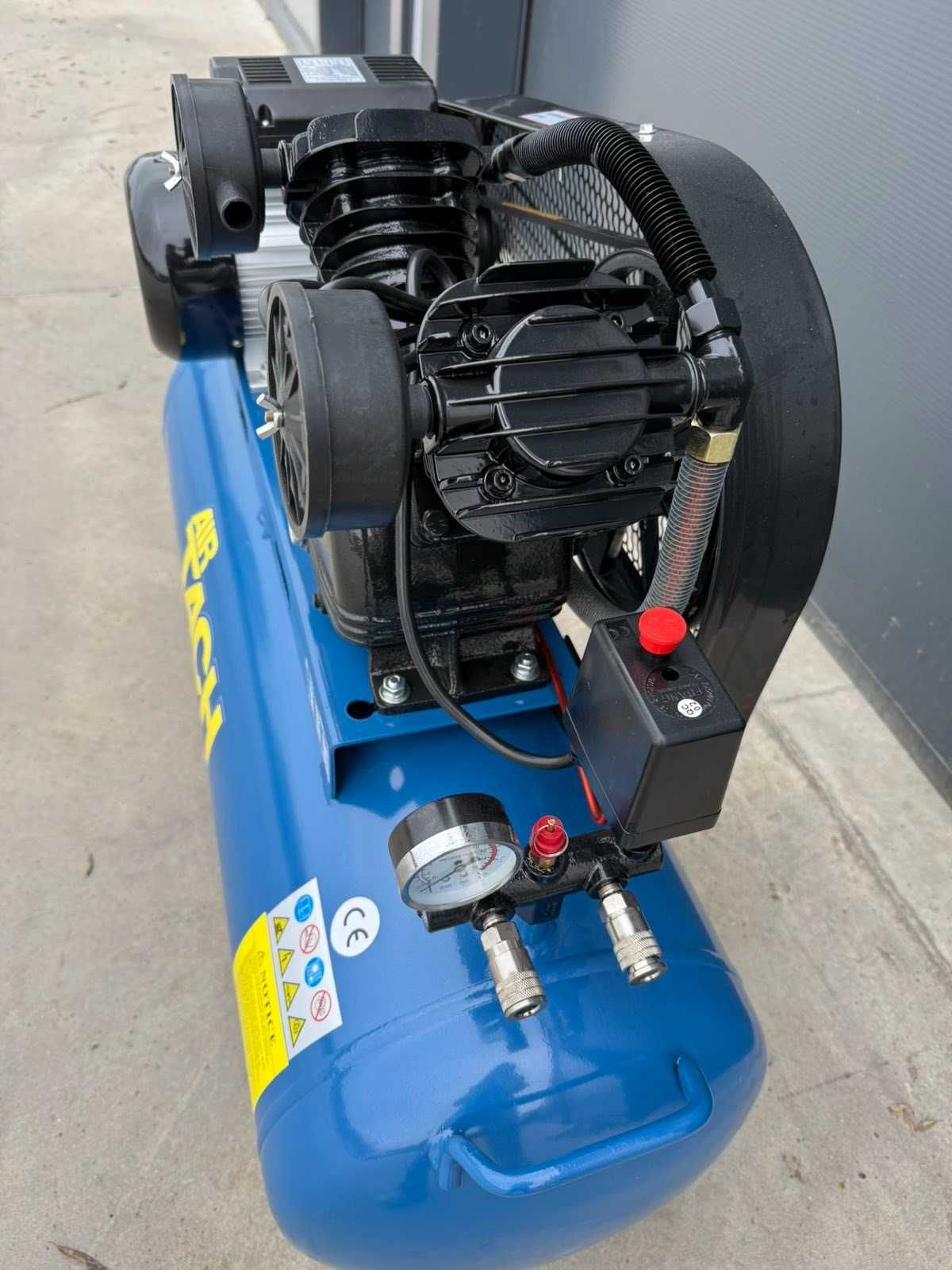 Компресор за въздух 100L3НР 2.2 кв 8 бара - 360 л/м + сет за боядиване