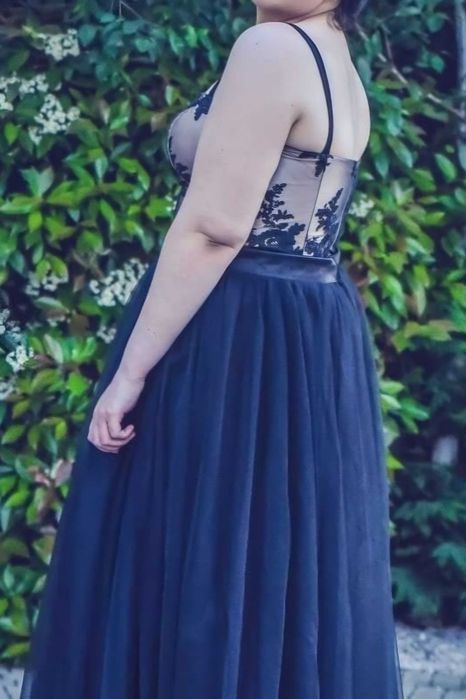 Rochie neagra de voal