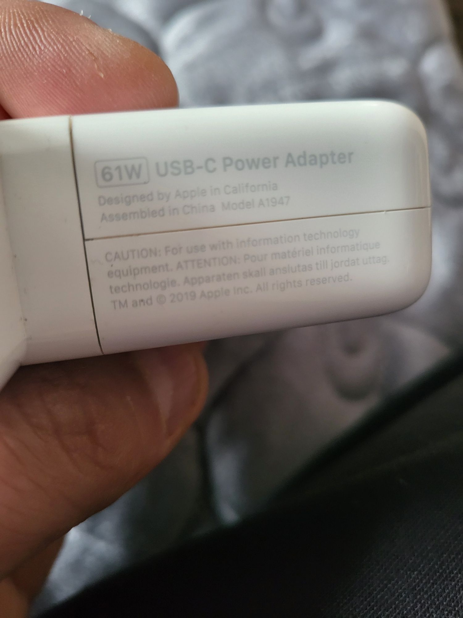 Alimentator Apple USB-C A1947 61wati