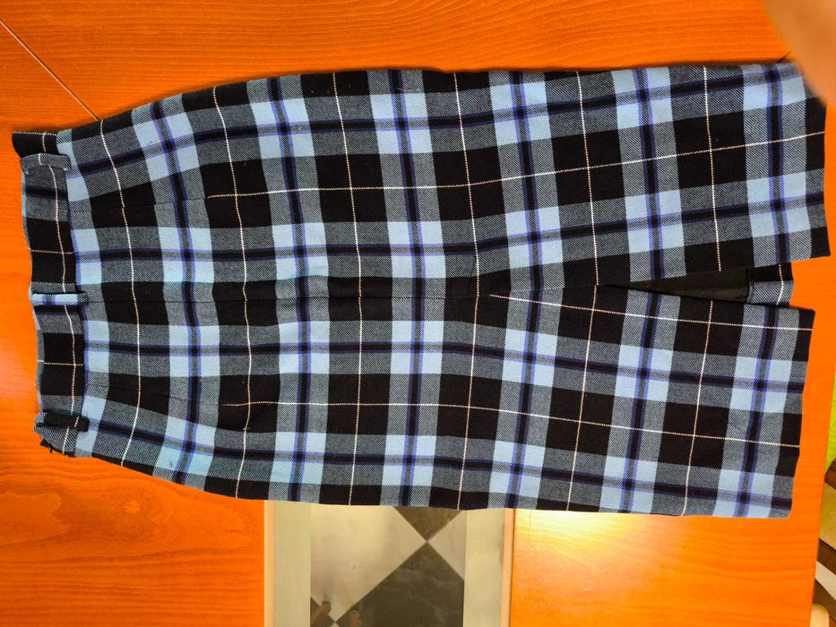 Карирана пола Zara с висока талия XS