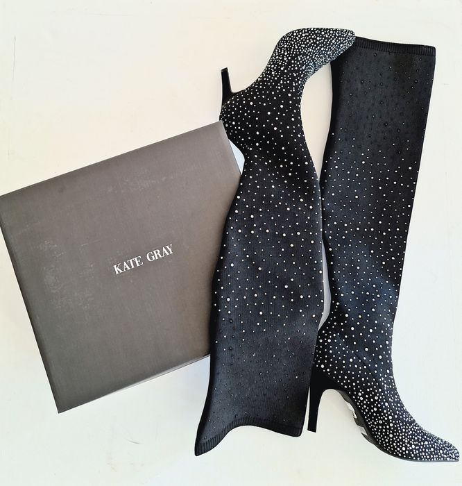 Kate Gray ботуши с кристали над коляното