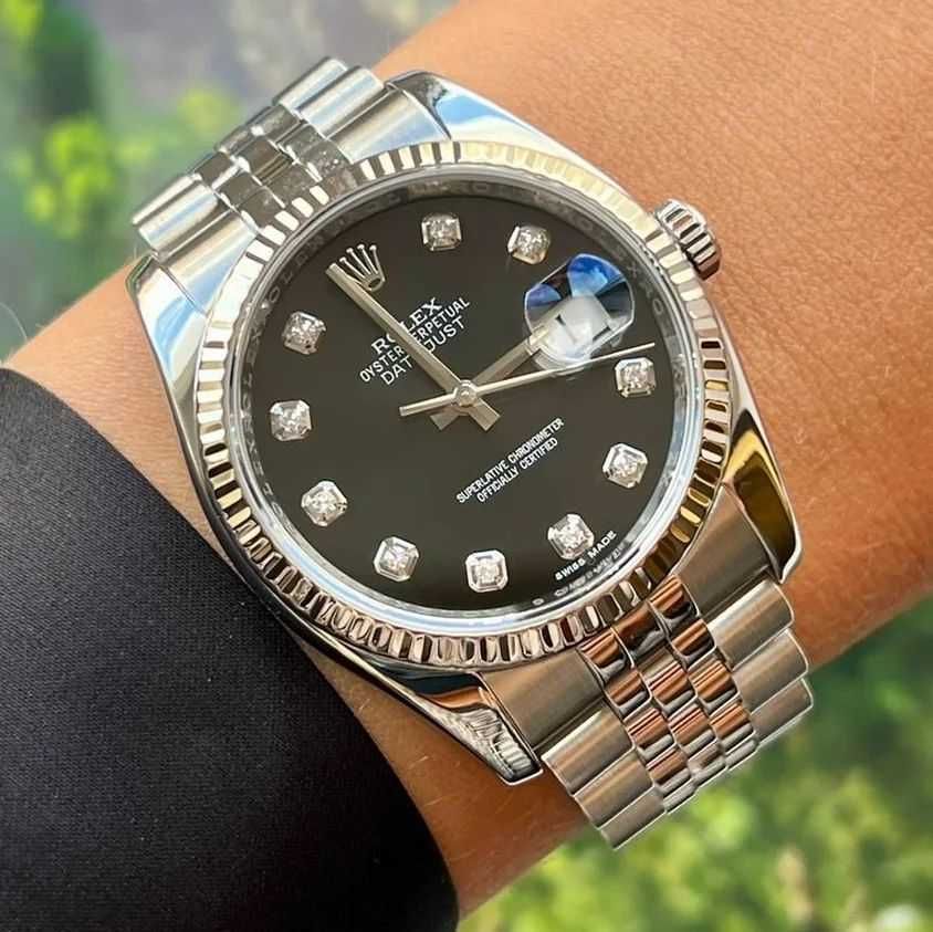 Часовници 36/41mm сребристо-черен циферблат