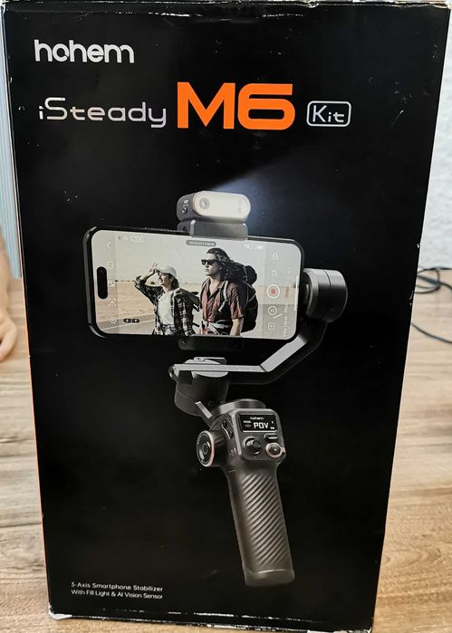 Hohem iSteady M6 – Gimbal cu AI Tracking și lumină LED, ca nou