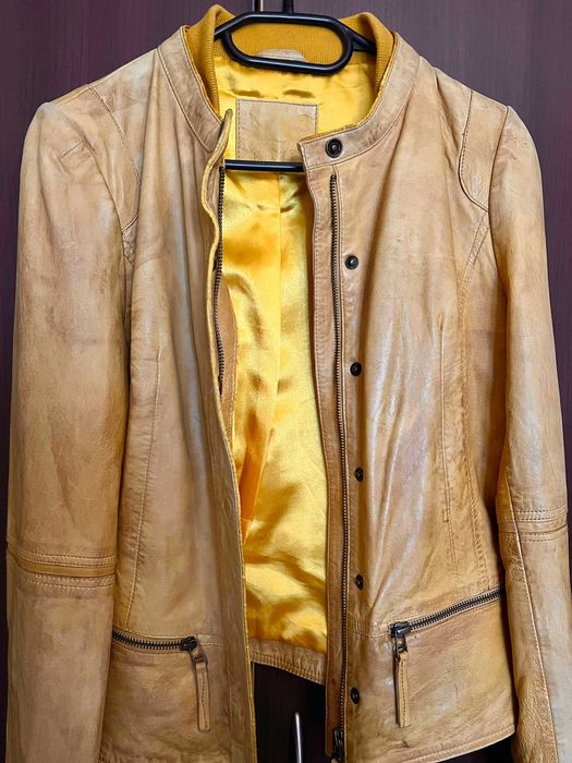 Дамско яке естествена кожа, р-р М