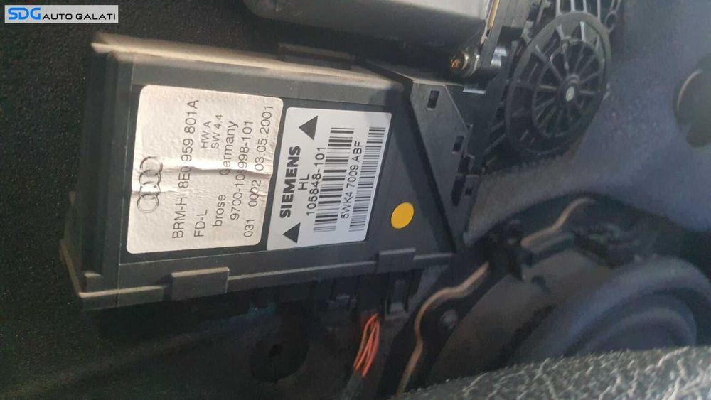 Motoras Geam Macara Electrica Usa Portiera Stanga Spate Audi A4 B6 2001 - 2005 Cod 8E0959801A 5WK47009ABF [C1723]