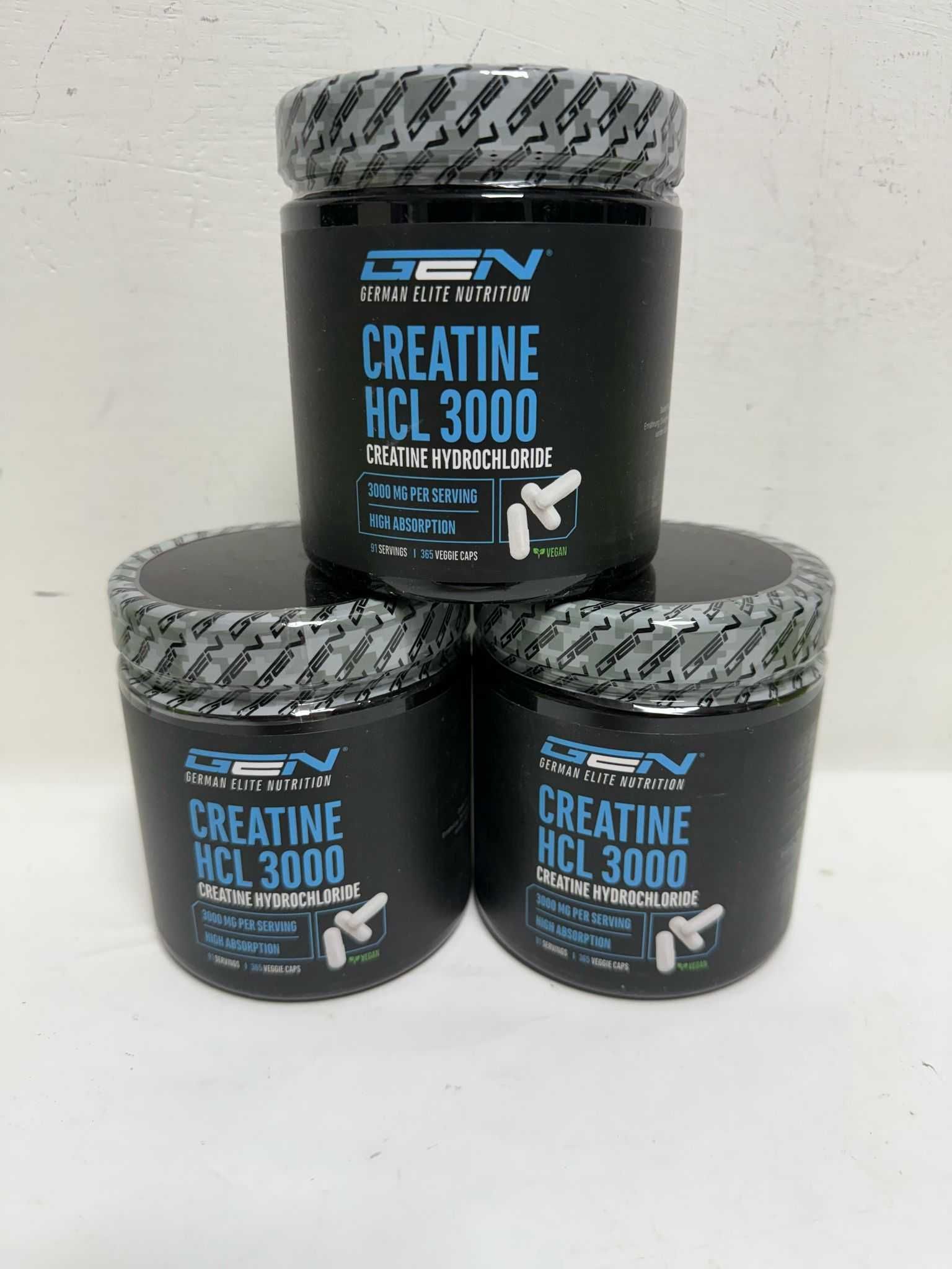 Creatina HCL 3000- 365 caps 3000 mg-Clorhidrat de creatină pură